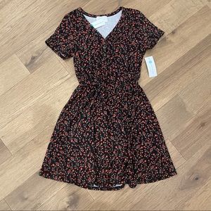 French Grey Floral Knit Dress